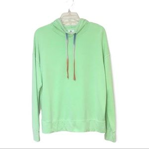 SUNDRY Lightweight Summer Hoodie Pop Lime Beachy Tie Dye Size 1 Small